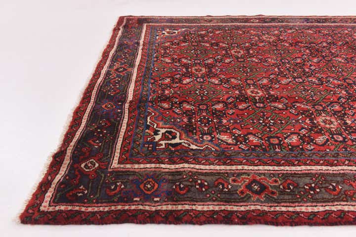 5' x 9' 6 Hand Knotted Hossainabad Persian Wool Runner Rug