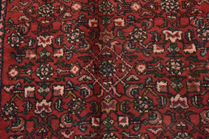 3' 8 x 10' 2 Hand Knotted Hossainabad Persian Wool Runner Rug