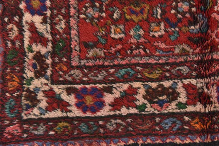 3' 8 x 10' 2 Hand Knotted Hossainabad Persian Wool Runner Rug