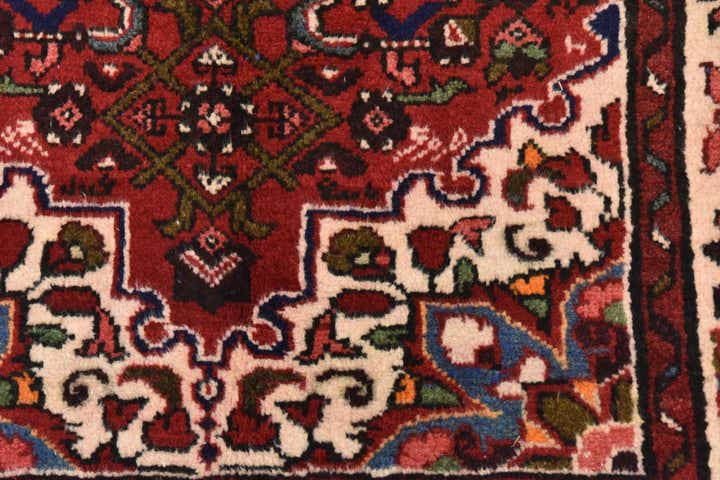 3' 6 x 10' 4 Hand Knotted Hossainabad Persian Wool Runner Rug