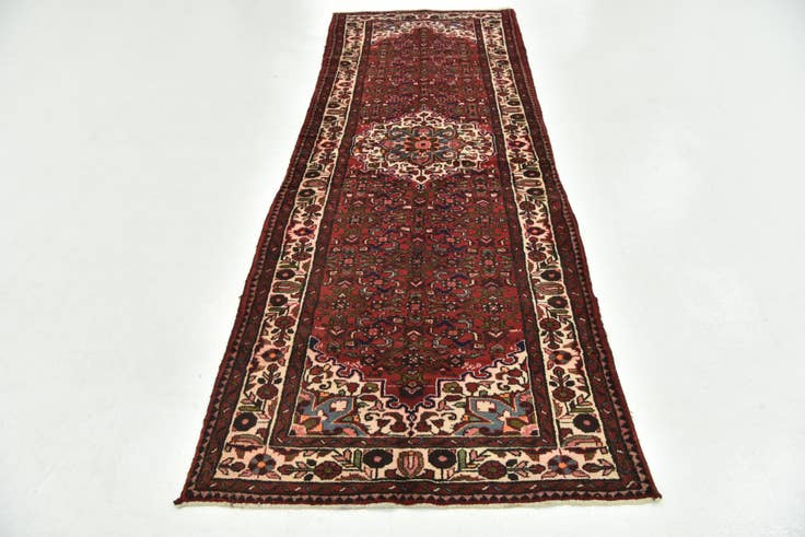 Detail image of 3' 6 x 10' 4 Hand Knotted Hossainabad Persian Wool Runner Rug