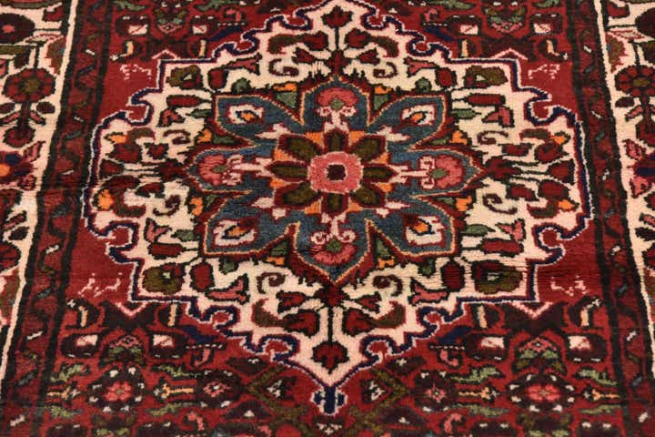3' 6 x 10' 4 Hand Knotted Hossainabad Persian Wool Runner Rug