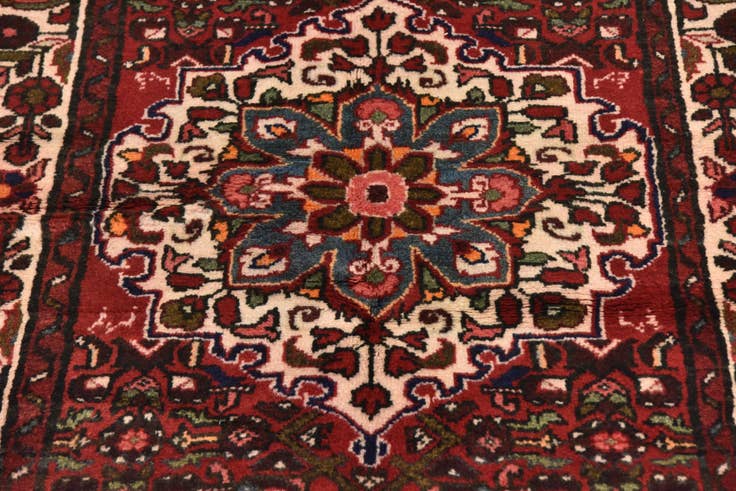 Detail image of 3' 6 x 10' 4 Hand Knotted Hossainabad Persian Wool Runner Rug