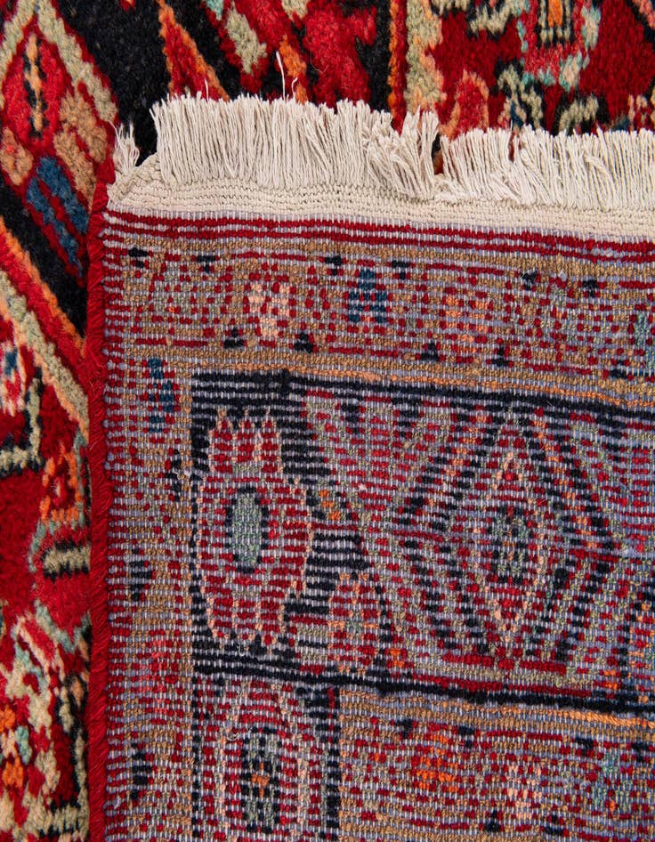 Detail image of 3' 10 x 12' 1  Hand Knotted Hossainabad Persian Wool Runner Rug