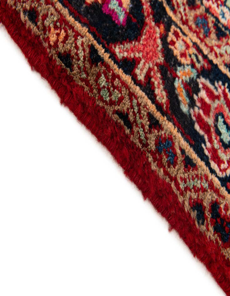 Detail image of 3' 10 x 12' 1  Hand Knotted Hossainabad Persian Wool Runner Rug