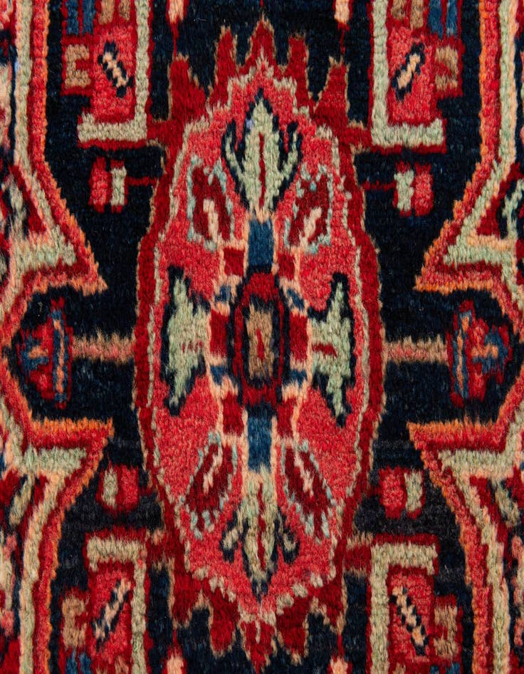 Detail image of 3' 10 x 12' 1  Hand Knotted Hossainabad Persian Wool Runner Rug