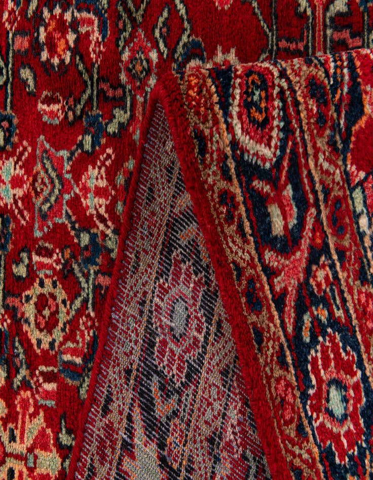 Detail image of 3' 10 x 12' 1  Hand Knotted Hossainabad Persian Wool Runner Rug