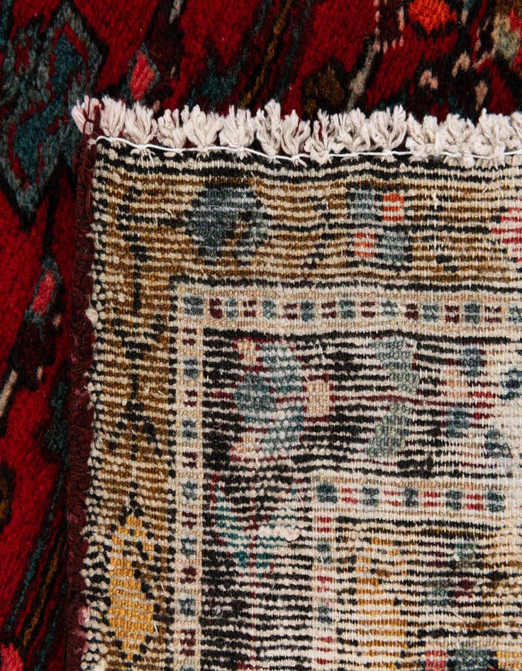 Detail image of 3' 6 x 13' 2  Hand Knotted Hossainabad Persian Wool Runner Rug