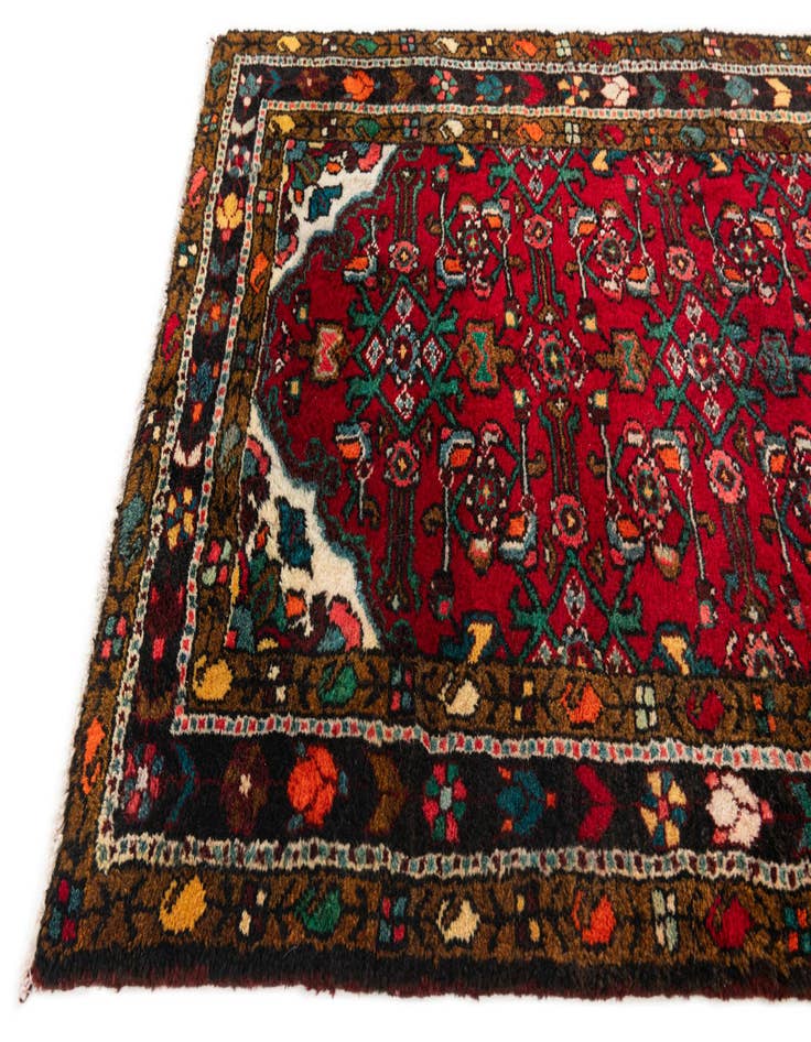 Detail image of 3' 6 x 13' 2  Hand Knotted Hossainabad Persian Wool Runner Rug