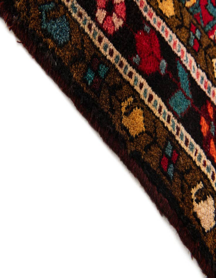 Detail image of 3' 6 x 13' 2  Hand Knotted Hossainabad Persian Wool Runner Rug