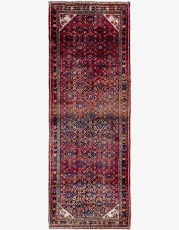 3' 10 x 10' 5 Hand Knotted Hossainabad Persian Wool Runner Rug