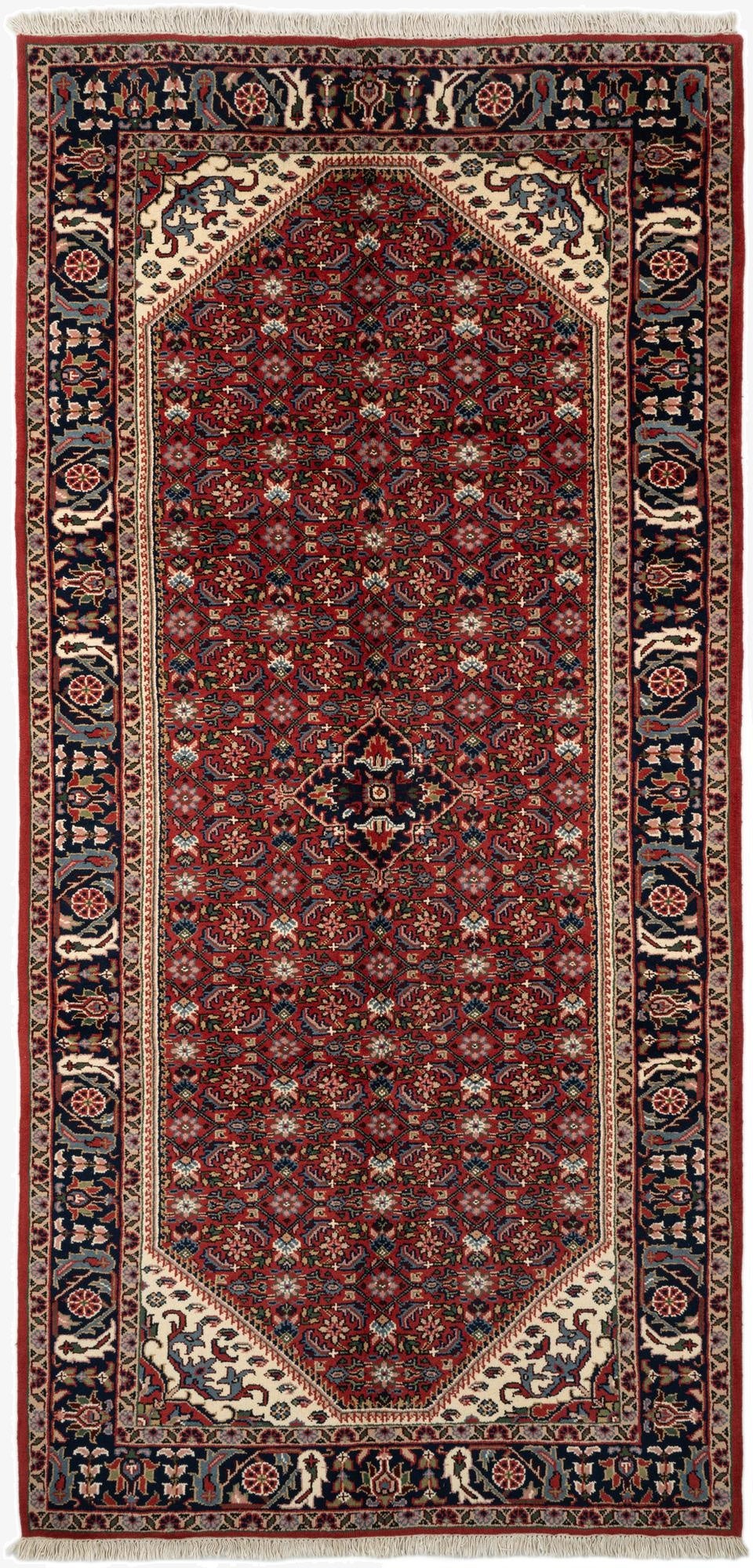 5' 4 x 11' 3  Hand Knotted Hossainabad Wool Runner Rug