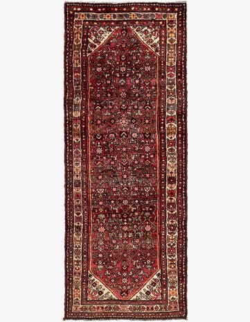 3' 8 x 9' 10 Hand Knotted Hossainabad Persian Wool Runner Rug