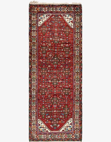 3' 10 x 10' 3 Hand Knotted Hossainabad Persian Wool Runner Rug