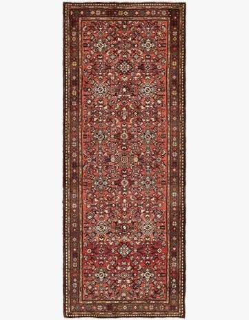 3' 10 x 10' Hand Knotted Hossainabad Persian Wool Runner Rug