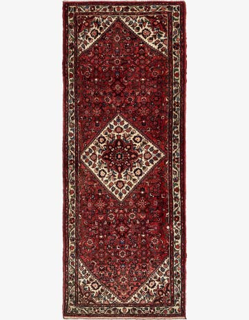 3' 10 x 10' 2 Hand Knotted Hossainabad Persian Wool Runner Rug