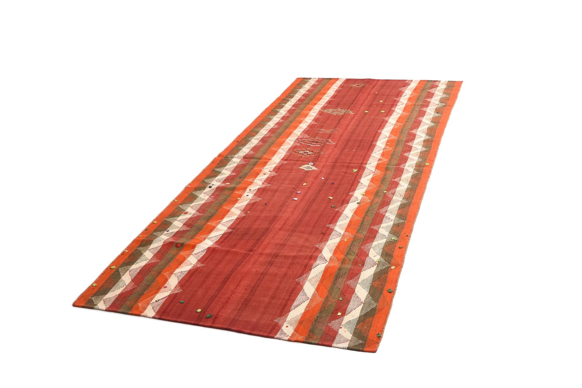 4' 9 x 11' 6 Jajim Runner Rug