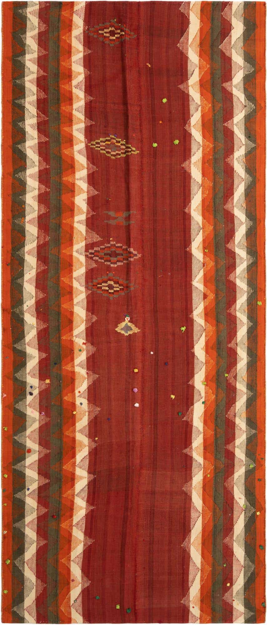 4' 9 x 11' 6 Jajim Runner Rug