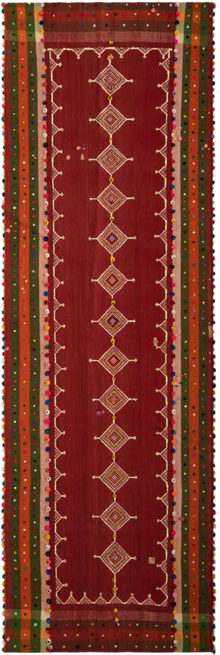 Detail image of 4' 1 x 12' 9 Jajim Runner Rug