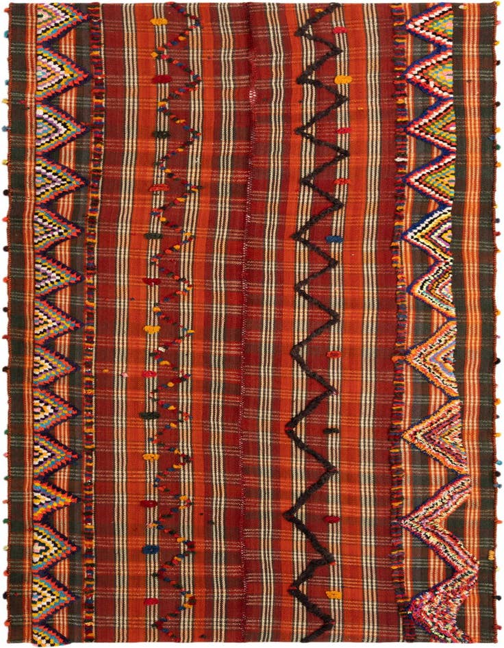 Detail image of 4' 9 x 8' 11 Jajim Runner Rug