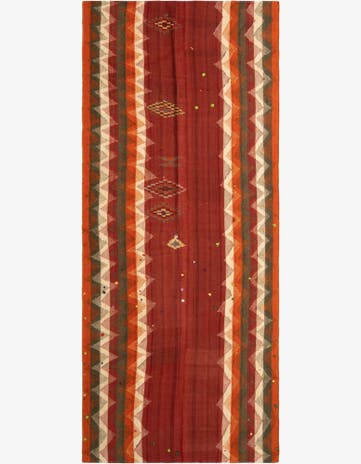4' 9 x 11' 6 Jajim Runner Rug