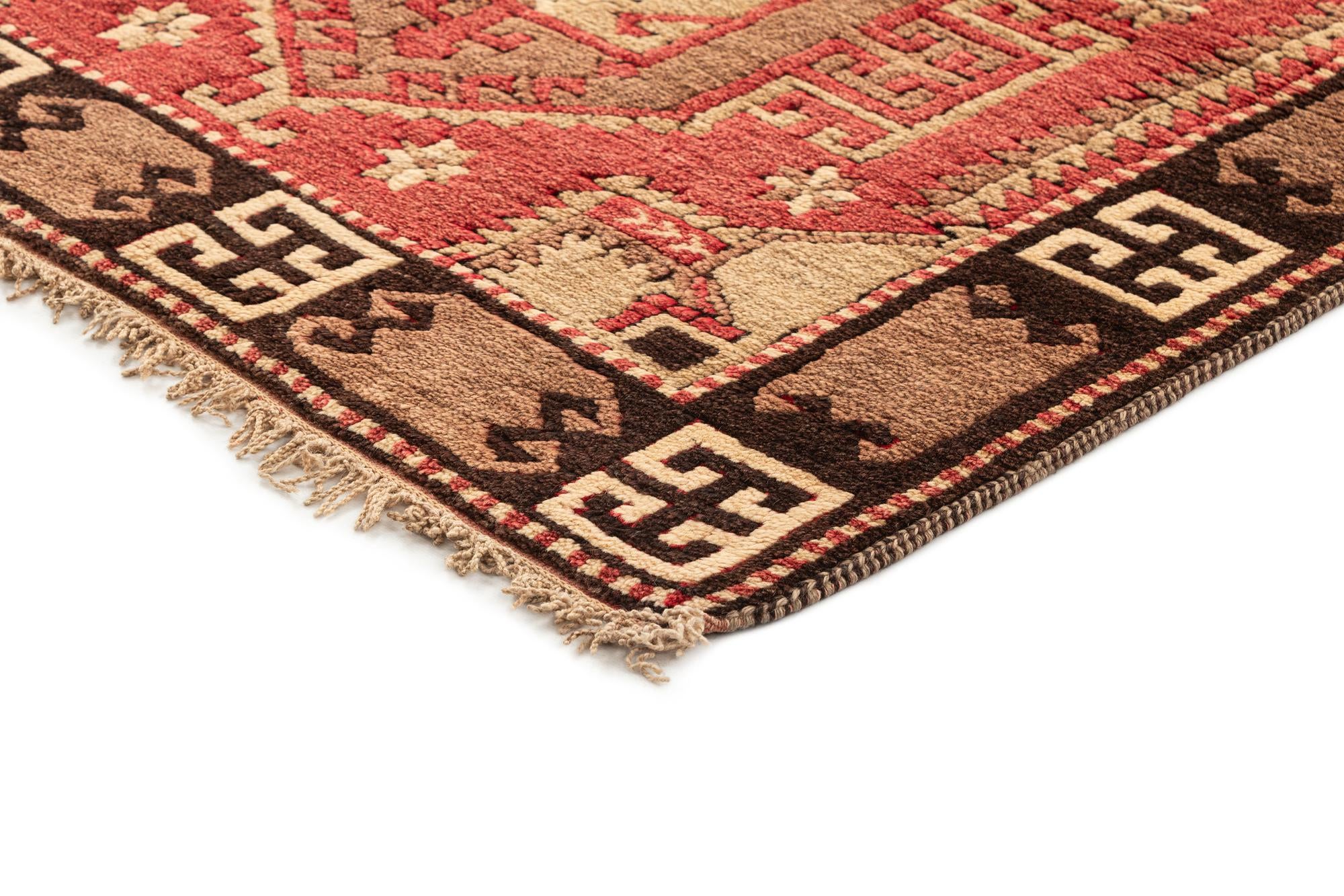 3' 4 x 6' 7 Hand Knotted Kars Wool Runner Rug