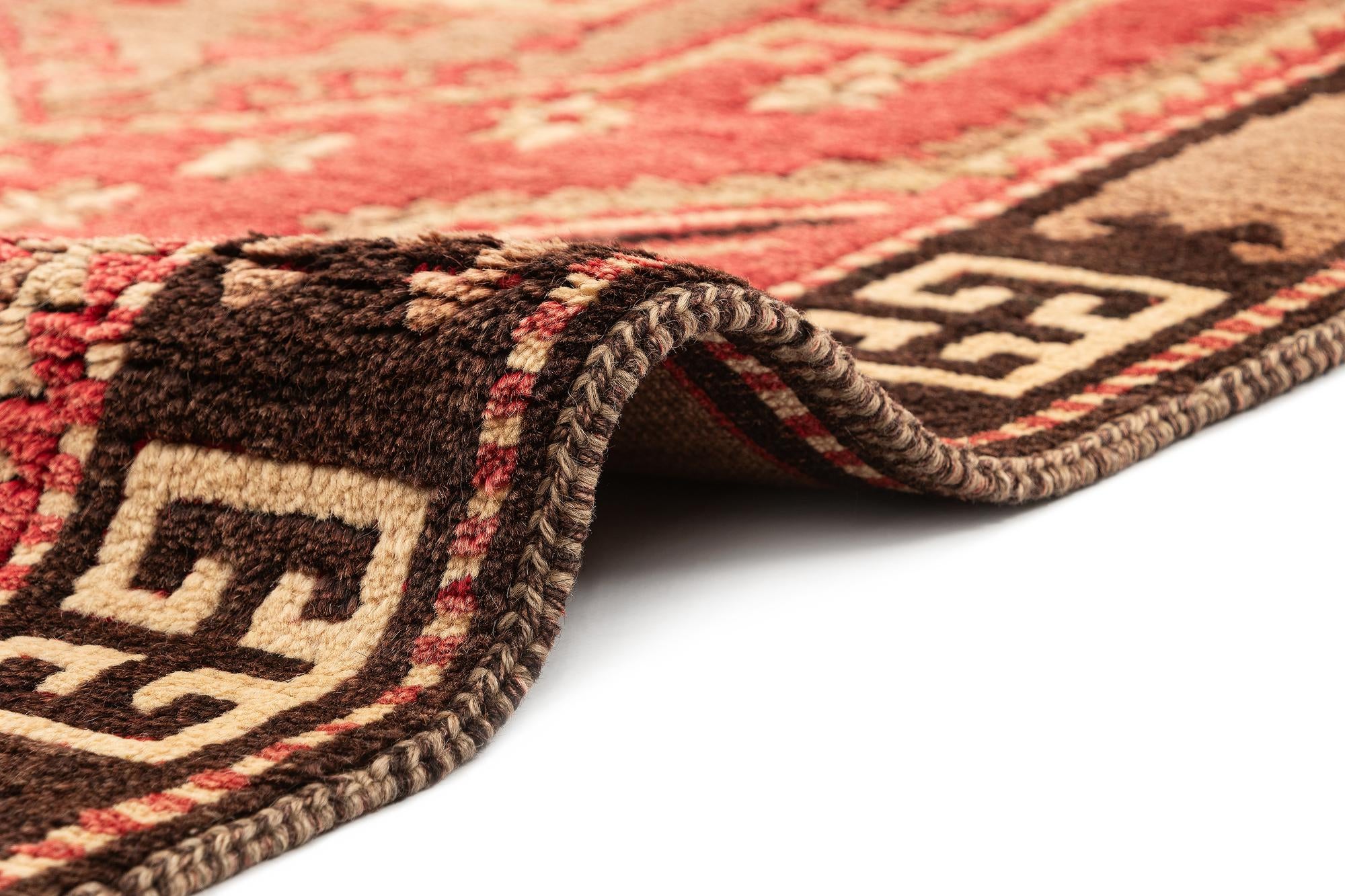 3' 4 x 6' 7 Hand Knotted Kars Wool Runner Rug
