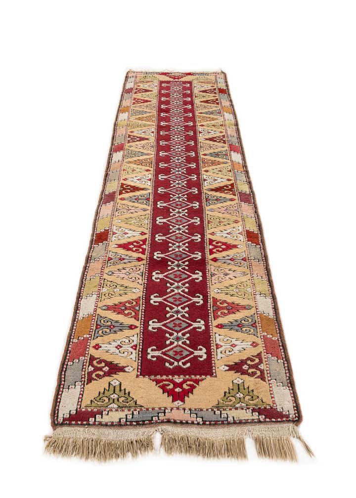 2' 5 x 9' 7 Hand Knotted Kars Wool Runner Rug