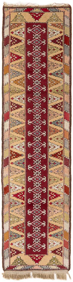 Detail image of 2' 5 x 9' 7 Hand Knotted Kars Wool Runner Rug
