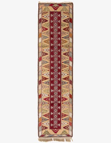 2' 5 x 9' 7 Hand Knotted Kars Wool Runner Rug