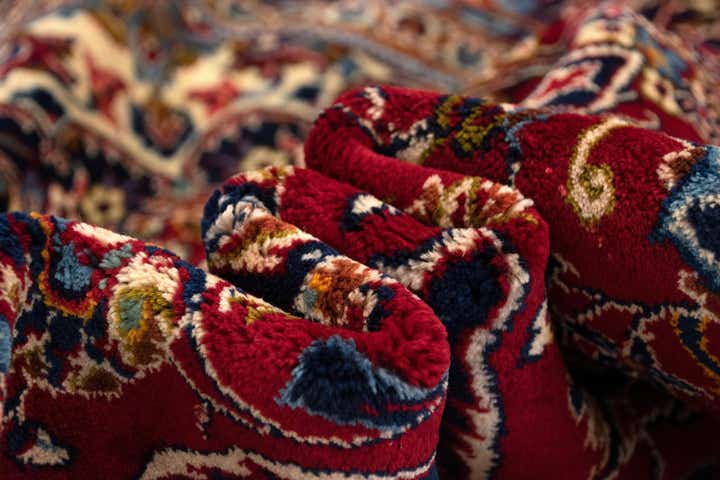 6' 6 x 10' 10 Hand Knotted Kashan Persian Wool Runner Rug