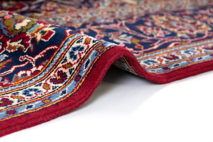 Detail image of 6' 6 x 10' 10 Hand Knotted Kashan Persian Wool Runner Rug