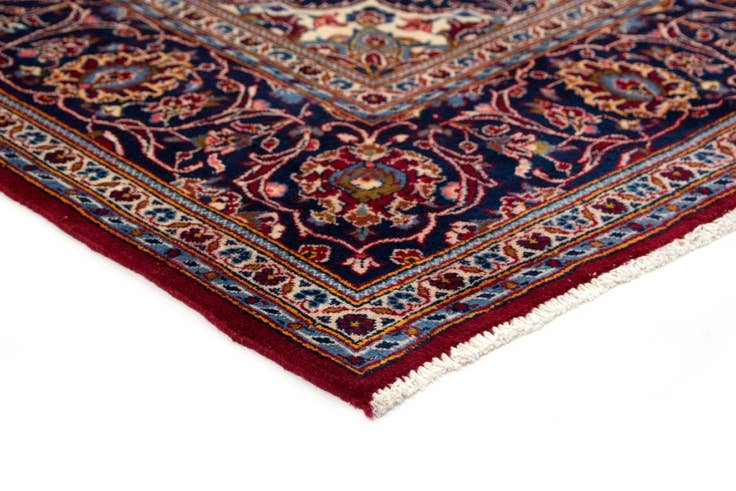 Detail image of 6' 6 x 10' 10 Hand Knotted Kashan Persian Wool Runner Rug