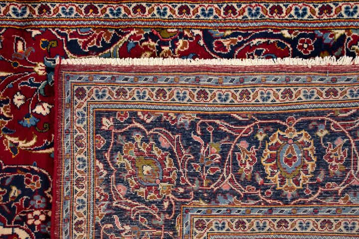 6' 6 x 10' 10 Hand Knotted Kashan Persian Wool Runner Rug