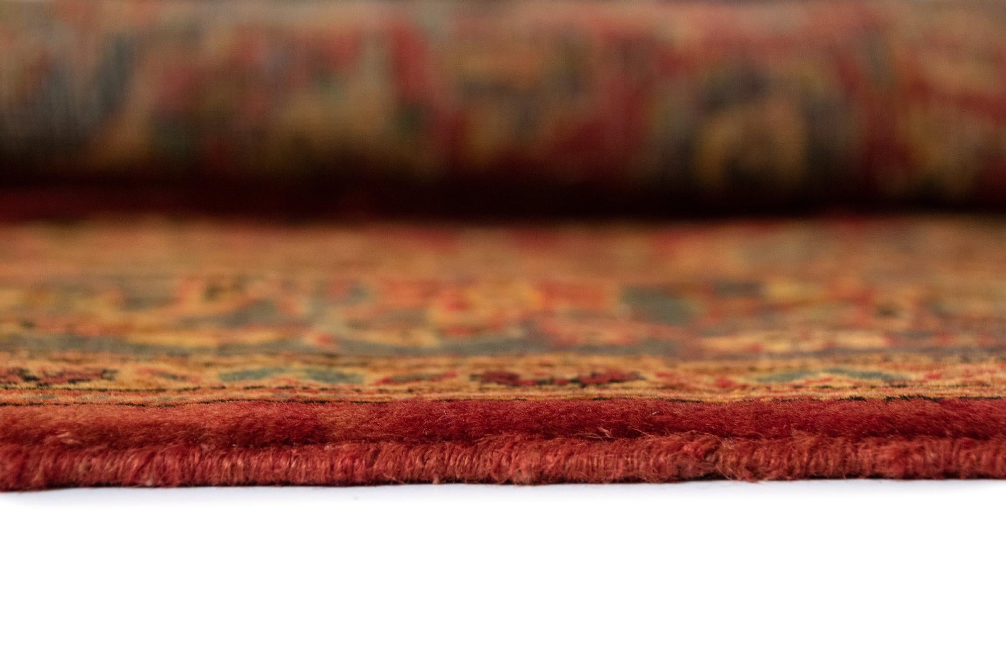 6' 4 x 10' 11 Hand Knotted Kashan Persian Wool Runner Rug