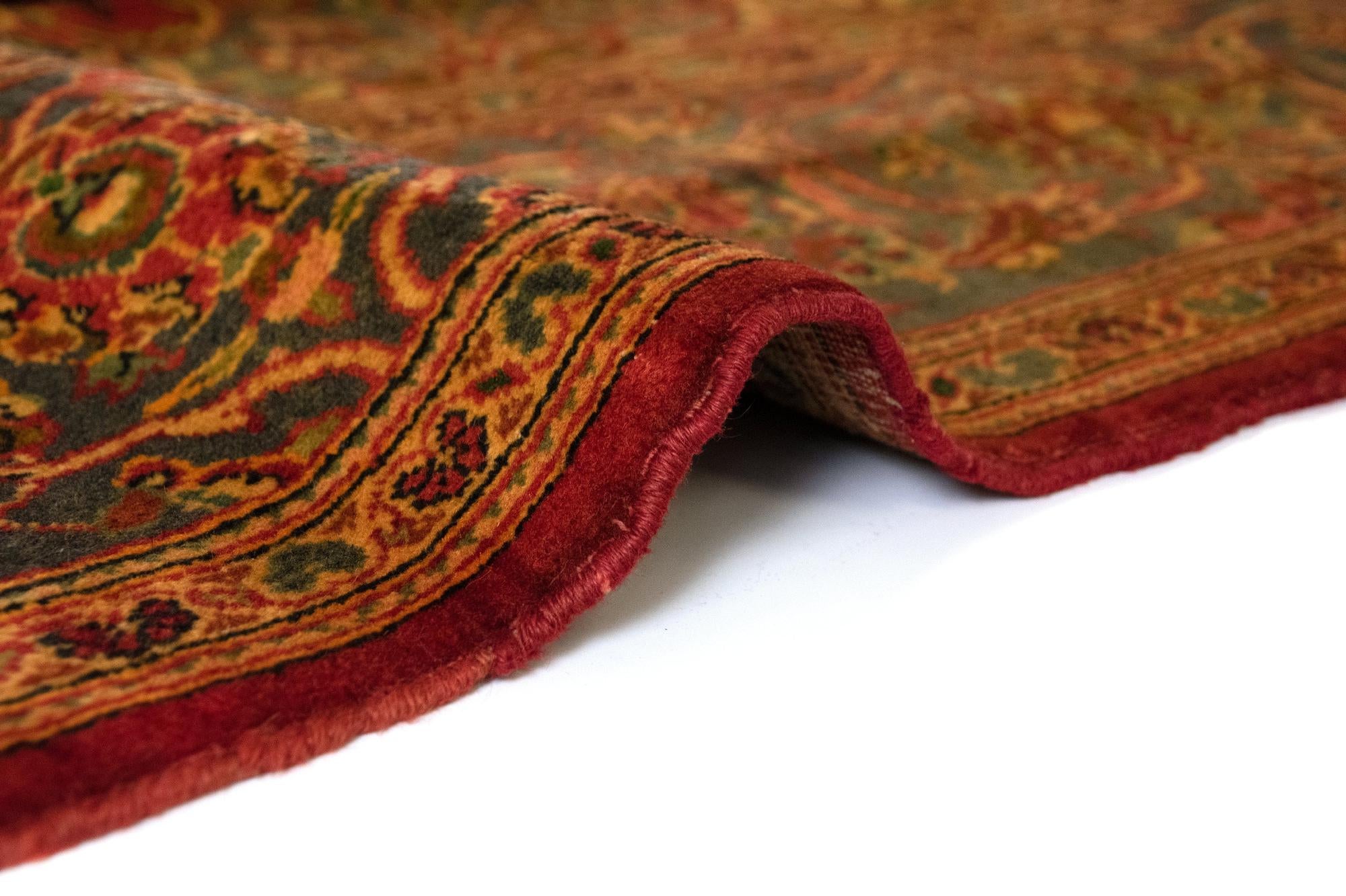 6' 4 x 10' 11 Hand Knotted Kashan Persian Wool Runner Rug