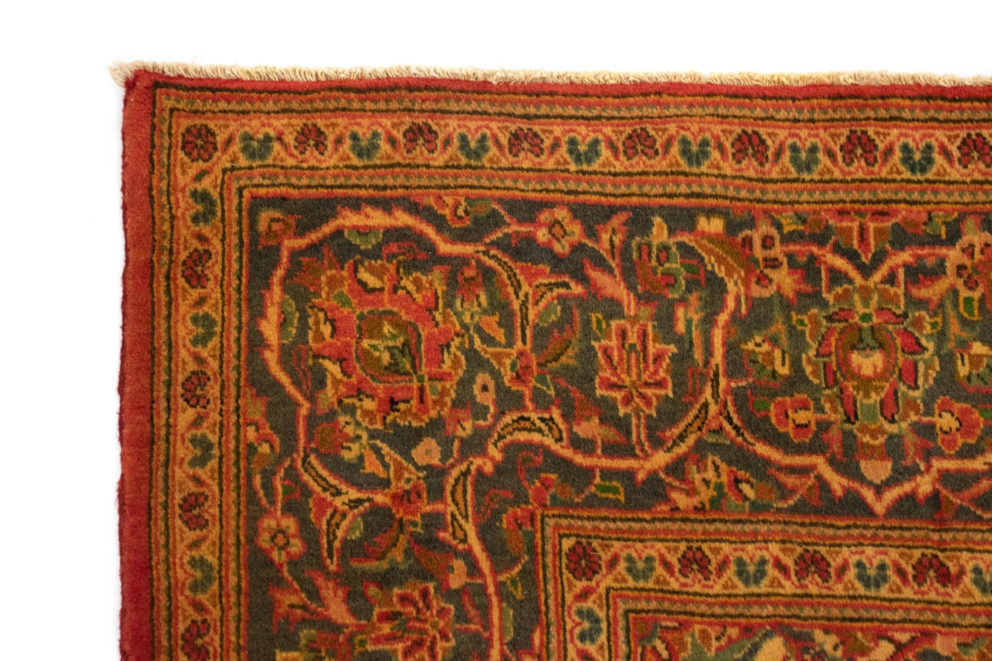 6' 4 x 10' 11 Hand Knotted Kashan Persian Wool Runner Rug