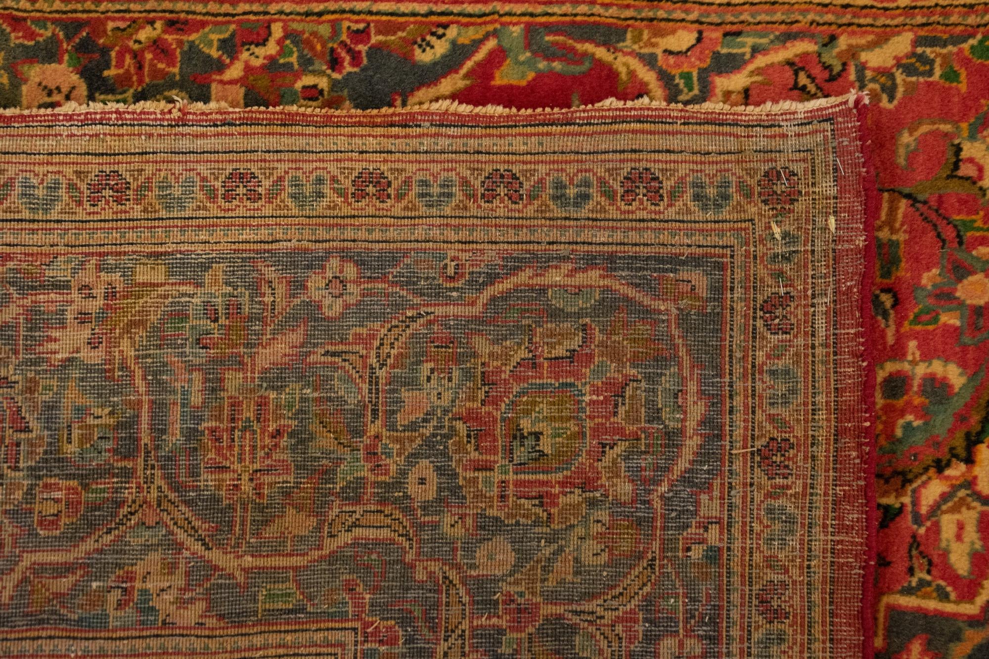 6' 4 x 10' 11 Hand Knotted Kashan Persian Wool Runner Rug