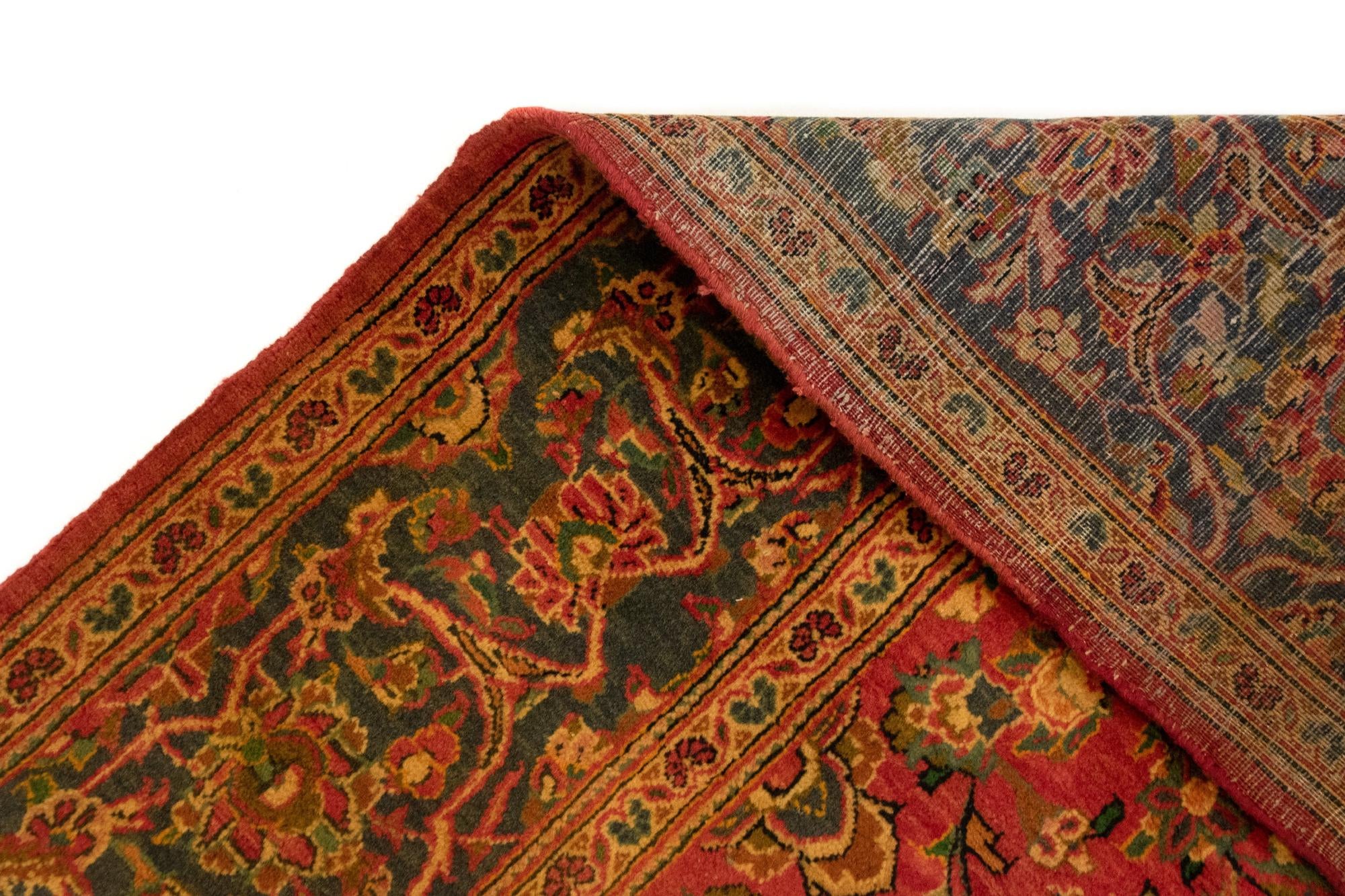 6' 4 x 10' 11 Hand Knotted Kashan Persian Wool Runner Rug