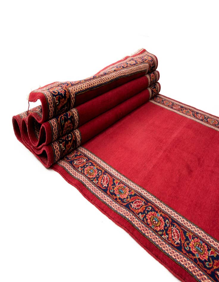 Detail image of 3' 6 x 30' 2  Hand Knotted Kashan Persian Runner Rug