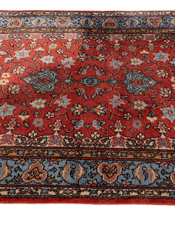 Detail image of 3' 5 x 18'  Hand Knotted Kashan Oriental Wool Runner Rug
