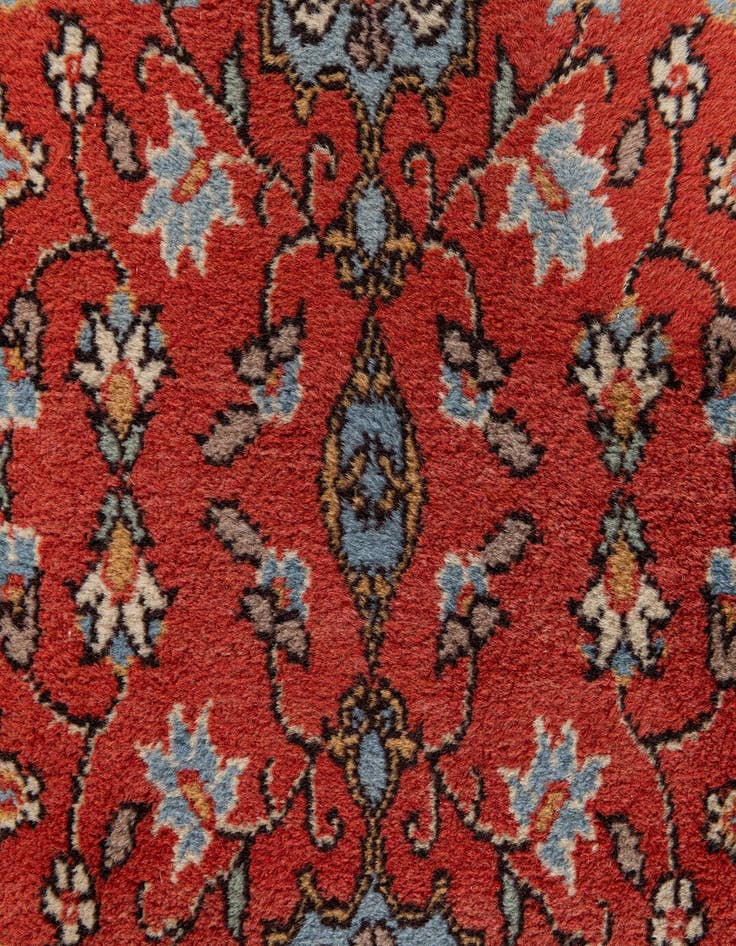 Detail image of 3' 5 x 18'  Hand Knotted Kashan Oriental Wool Runner Rug
