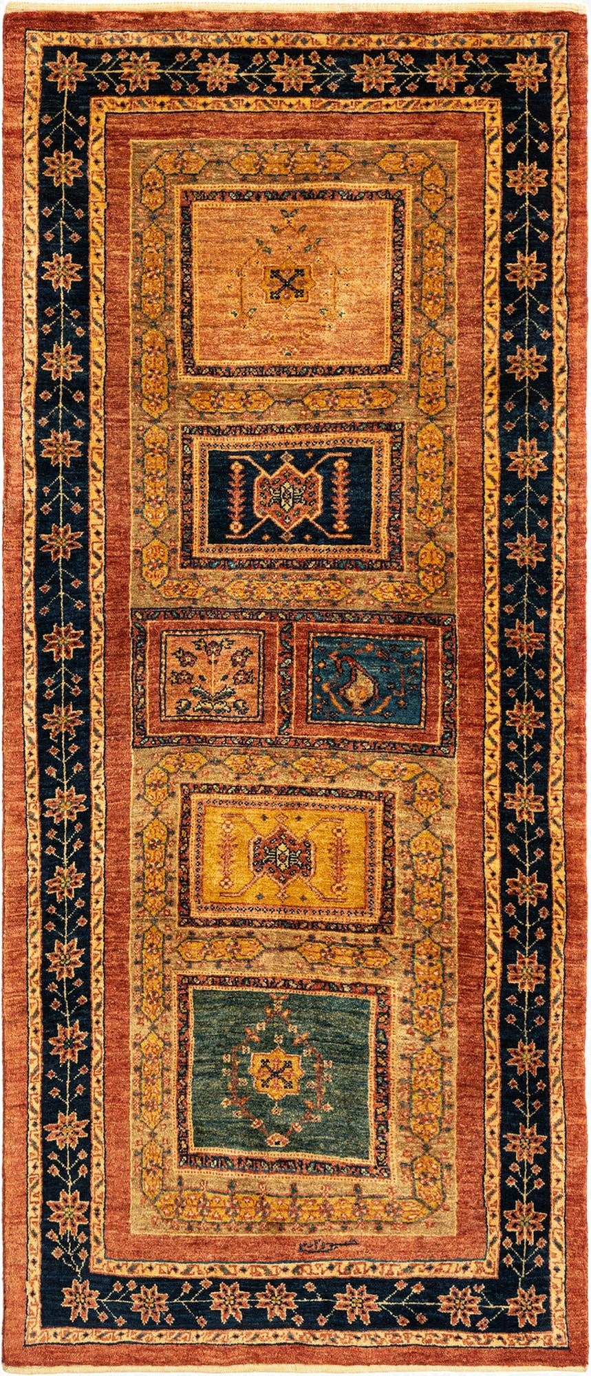 2' 10 x 6' 7 Kashkuli Wool Runner Rug