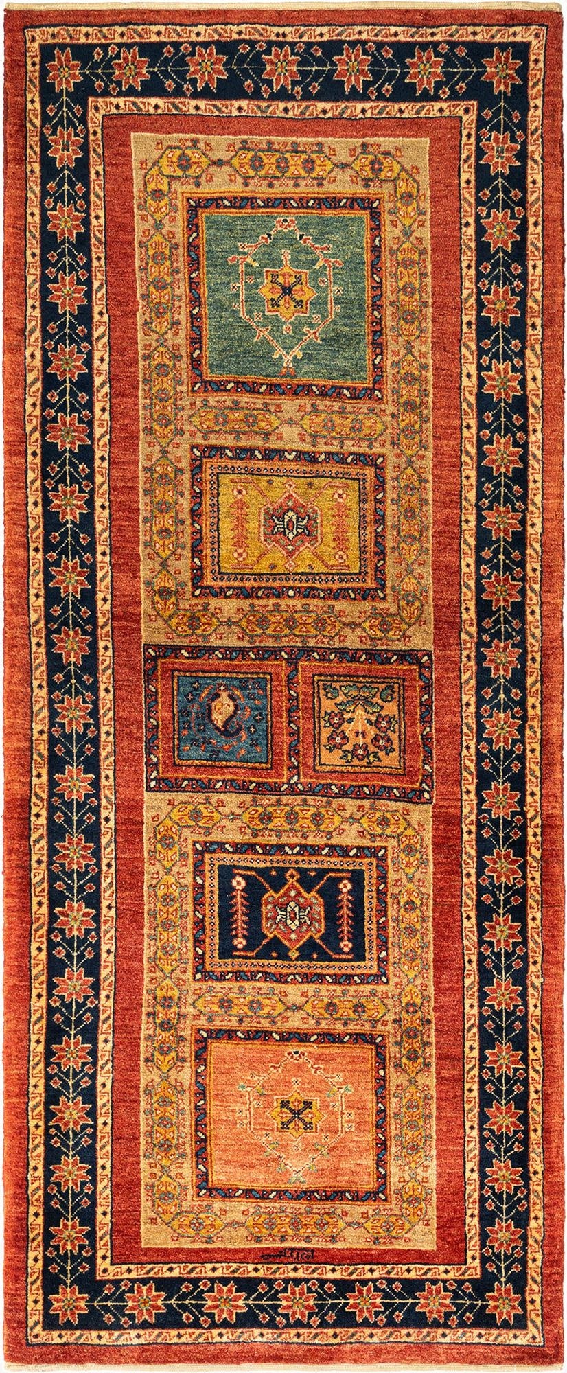 2' 11 x 7' 3 Kashkuli Wool Runner Rug