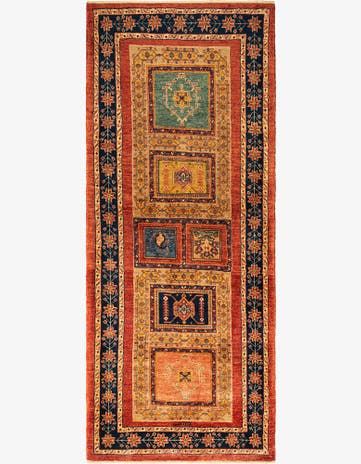 2' 11 x 7' 3 Kashkuli Wool Runner Rug