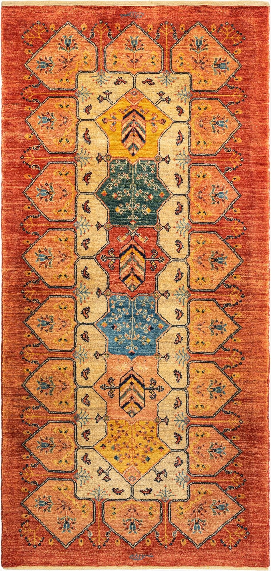 3' x 6' 7 Kashkuli Wool Runner Rug