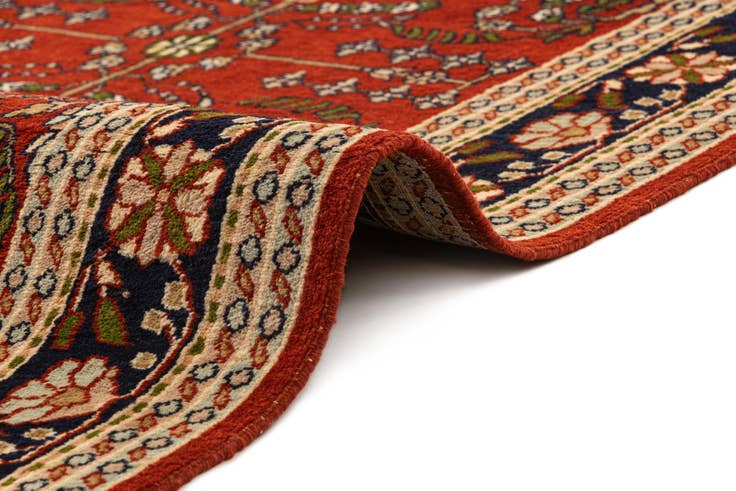 Detail image of 3' 2 x 10' 3 Hand Knotted Kashmir Oriental Wool Runner Rug