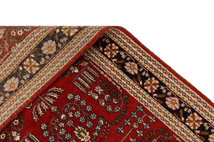 Detail image of 3' 2 x 10' 3 Hand Knotted Kashmir Oriental Wool Runner Rug