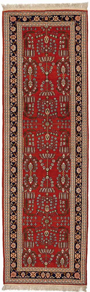 3' 2 x 10' 3 Hand Knotted Kashmir Oriental Wool Runner Rug