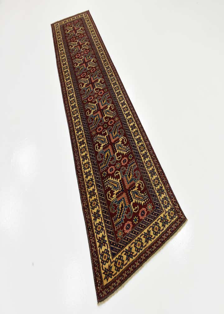 2' 9 x 9' 9 Hand Knotted Kazak Runner Rug